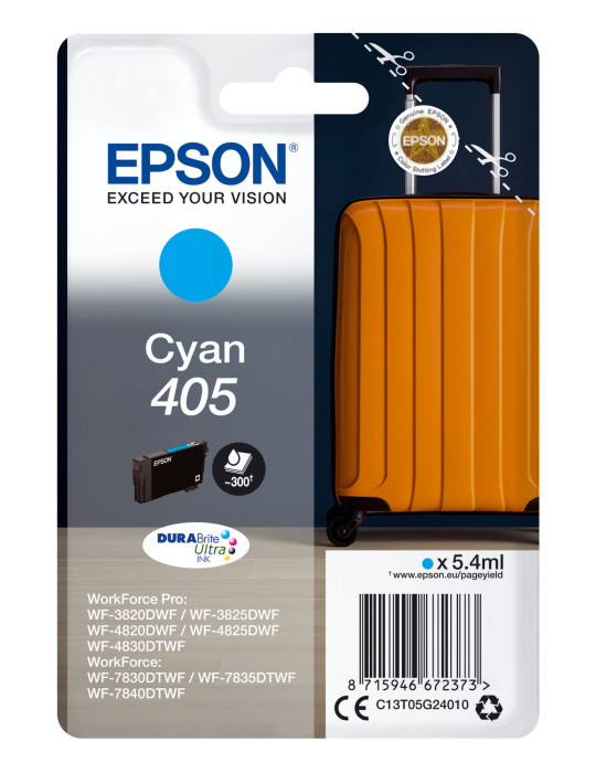 Epson Cyan 405 DURABrite Ultra Ink ink cartridge 1 pc(s) Original Standard Yield