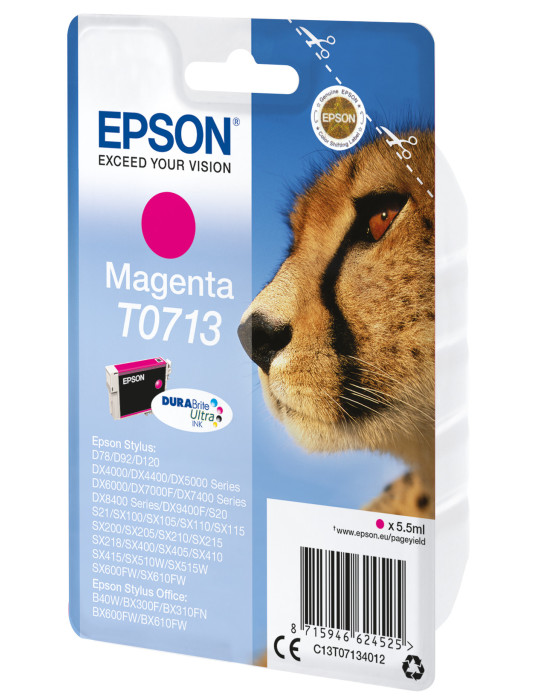 Epson Yksittäispakkaus, magenta T0713 DURABrite Ultra -muste