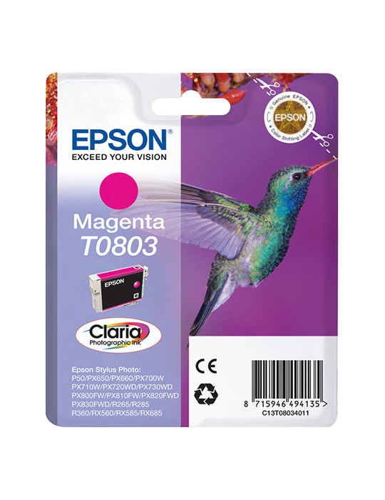 Epson Hummingbird Enpack magenta T0803 Claria Photographic-bläck