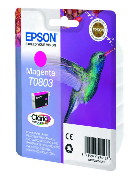 Epson Hummingbird Enpack magenta T0803 Claria Photographic-bläck