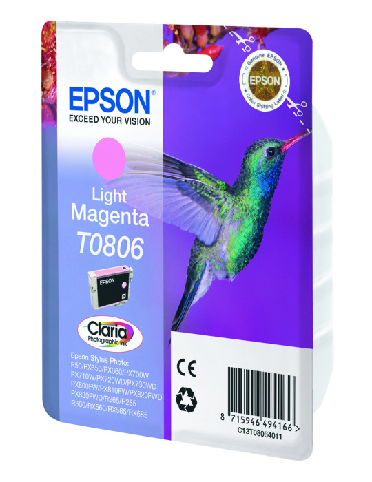 Epson Hummingbird Enpack ljus magenta T0806 Claria Photographic-bläck