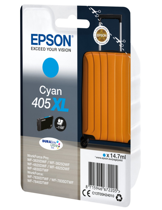 Epson Singlepack Cyan 405XL DURABrite Ultra Ink