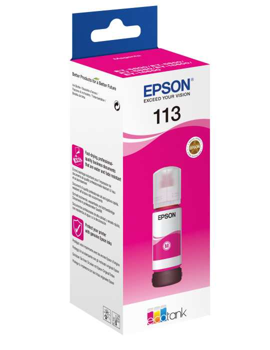 Epson 113 EcoTank Pigment Magenta ink bottle