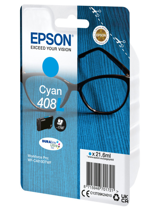 Epson 408L DURABrite Ultra ink cartridge 1 pc(s) Original High (XL) Yield Cyan