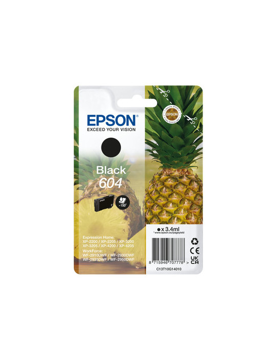 Epson 604 mustekasetti 1 kpl Alkuperäinen Perusvärintuotto musta