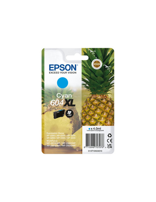 Epson 604XL mustekasetti 1 kpl Alkuperäinen Korkea (XL) värintuotto Syaani