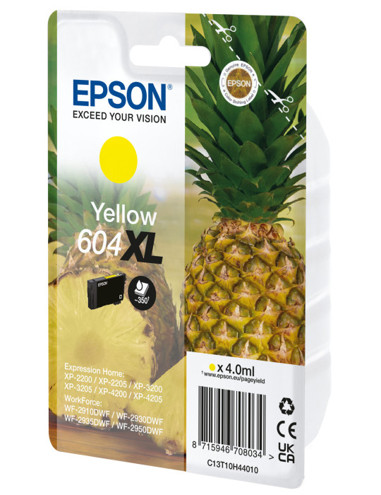 Epson 604XL mustekasetti 1 kpl Alkuperäinen Keltainen