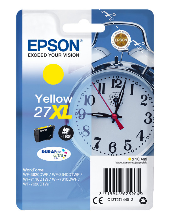 Epson Alarm clock C13T27144012 ink cartridge 1 pc(s) Original High (XL) Yield Yellow