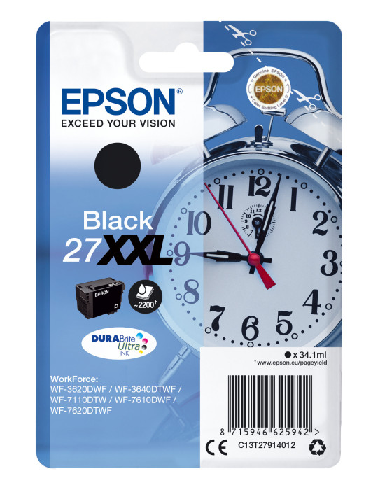 Epson Alarm clock C13T27914012 ink cartridge 1 pc(s) Original Extra (Super) High Yield Black