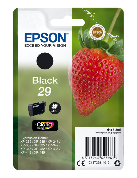 Epson Strawberry C13T29814012 ink cartridge 1 pc(s) Original Standard Yield Black