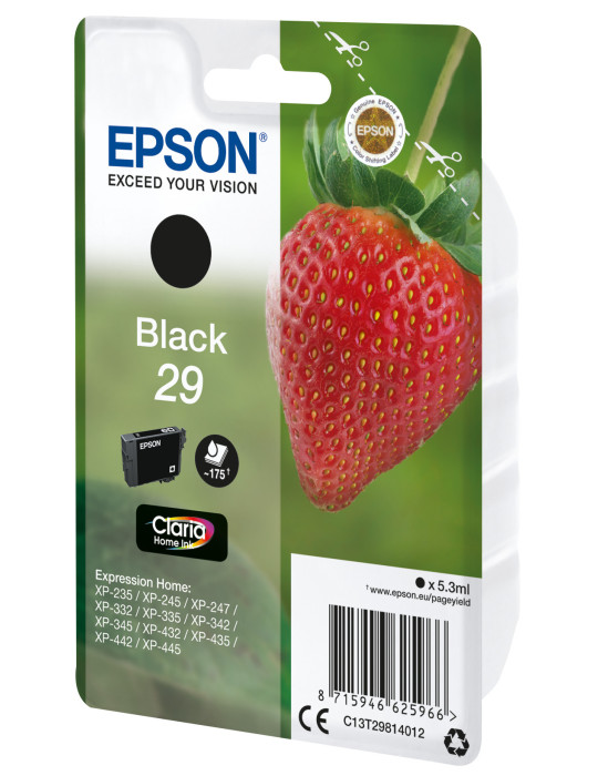 Epson Strawberry C13T29814012 ink cartridge 1 pc(s) Original Standard Yield Black