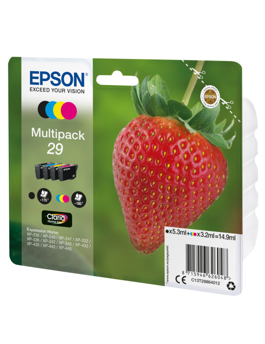 Epson Strawberry C13T29864022 ink cartridge 1 pc(s) Original Black, Cyan, Magenta, Yellow