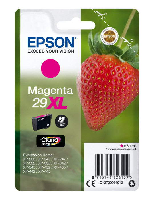 Epson Strawberry C13T29934012 ink cartridge 1 pc(s) Original High (XL) Yield Magenta