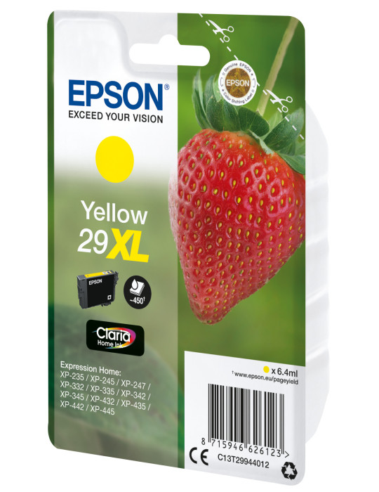 Epson Strawberry C13T29944012 ink cartridge 1 pc(s) Original High (XL) Yield Yellow