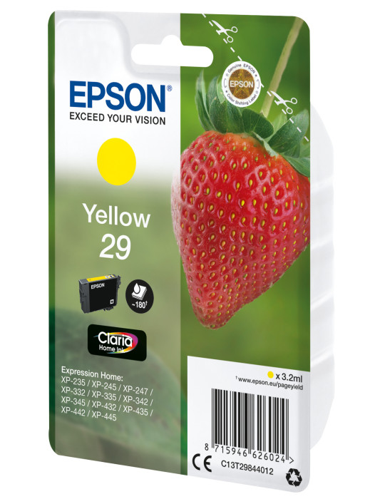 Epson Strawberry C13T29844012 ink cartridge 1 pc(s) Original Standard Yield Yellow