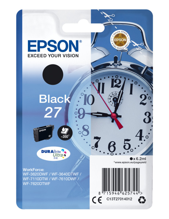 Epson Alarm clock C13T27014012 ink cartridge 1 pc(s) Original Standard Yield Black