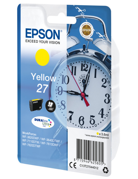 Epson Alarm clock C13T27044012 ink cartridge 1 pc(s) Original Standard Yield Yellow