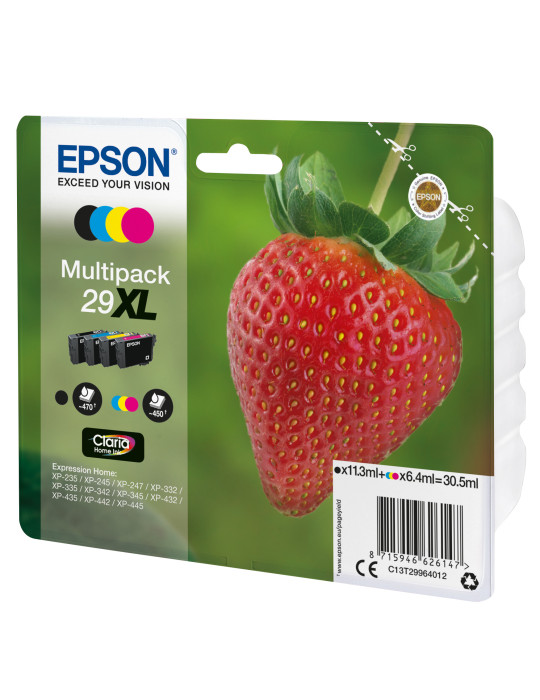 Epson Strawberry C13T29964012 ink cartridge 1 pc(s) Original High (XL) Yield Black, Cyan, Magenta, Yellow