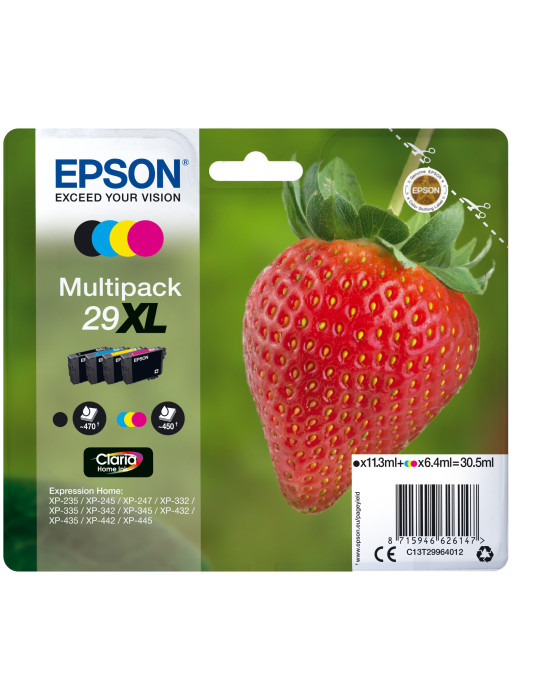 Epson Strawberry C13T29964012 ink cartridge 1 pc(s) Original High (XL) Yield Black, Cyan, Magenta, Yellow