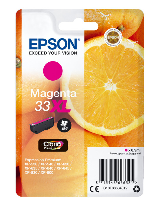 Epson Oranges C13T33634012 ink cartridge 1 pc(s) Original High (XL) Yield Magenta