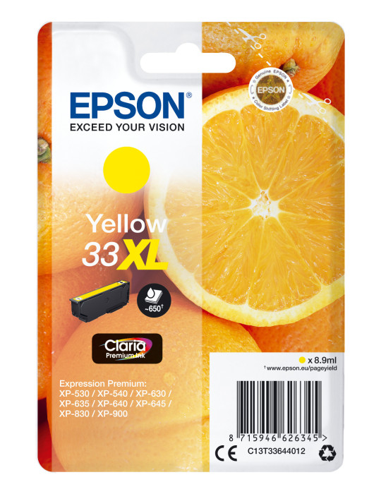 Epson Oranges C13T33644012 ink cartridge 1 pc(s) Original High (XL) Yield Yellow