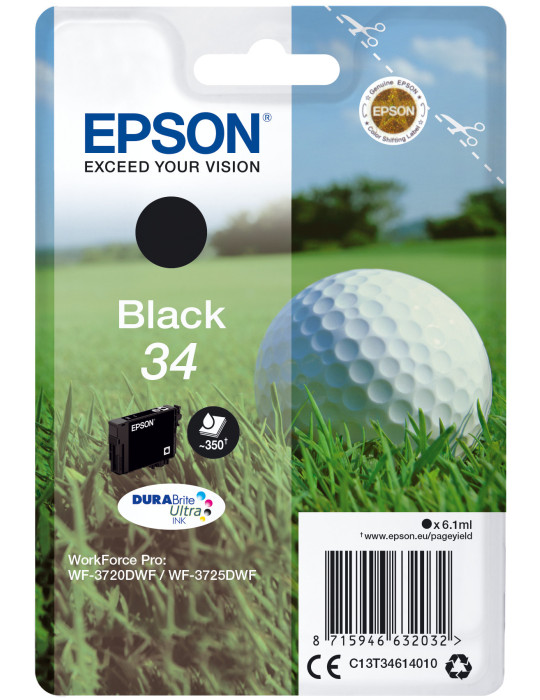 Epson Golf ball C13T34614010 ink cartridge 1 pc(s) Original Standard Yield Black