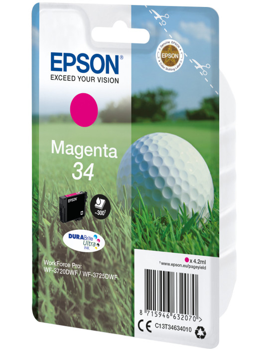 Epson Golf ball C13T34634010 ink cartridge 1 pc(s) Original Standard Yield Magenta