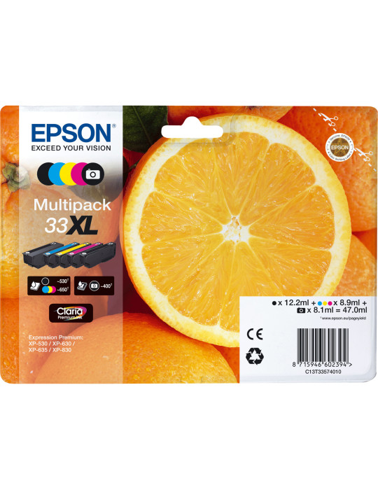 Epson Oranges C13T33574011 ink cartridge 1 pc(s) Original High (XL) Yield Black, Photo black, Cyan, Magenta, Yellow