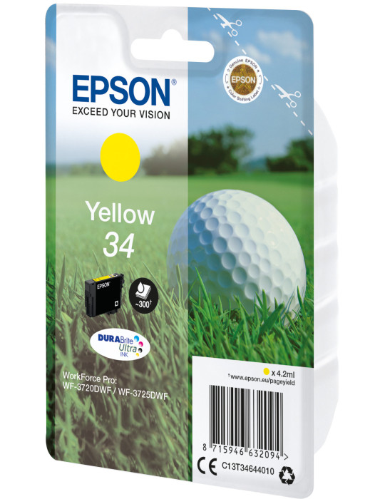 Epson Golf ball C13T34644010 ink cartridge 1 pc(s) Original Standard Yield Yellow