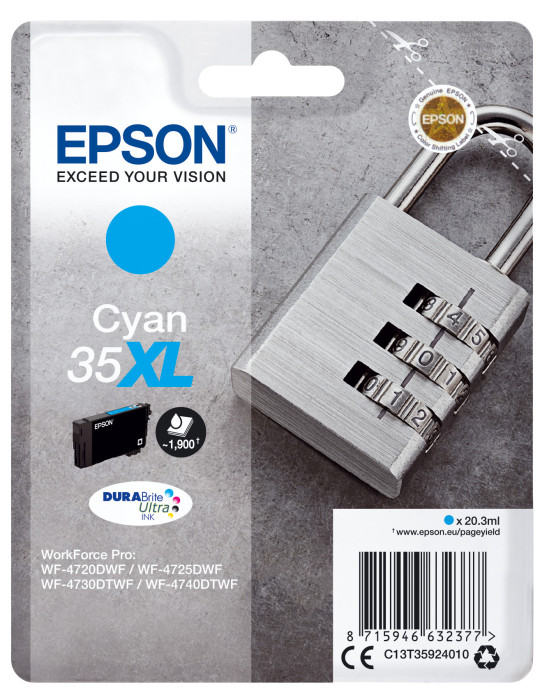 Epson Padlock C13T35924010 ink cartridge 1 pc(s) Original High (XL) Yield Cyan