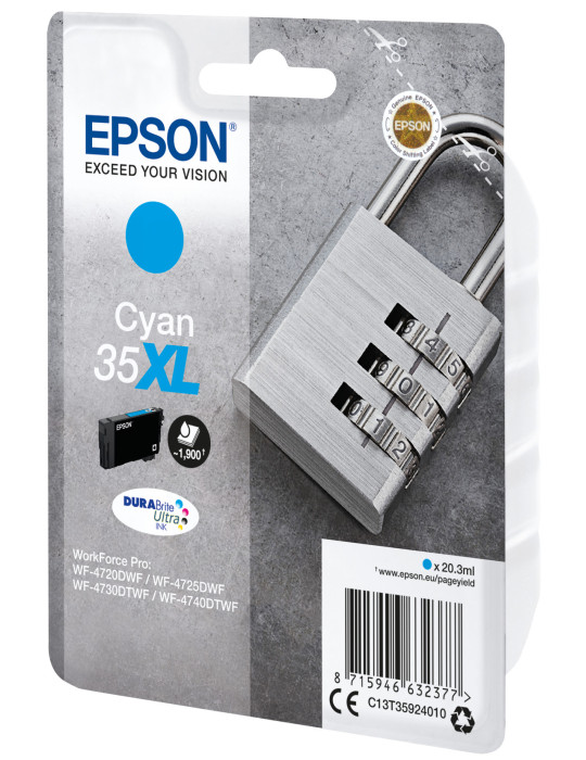 Epson Padlock C13T35924010 ink cartridge 1 pc(s) Original High (XL) Yield Cyan