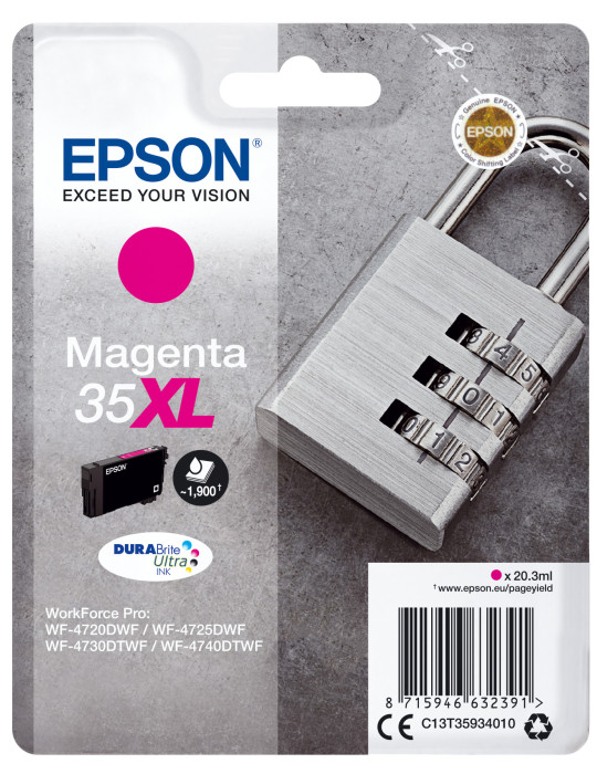 Epson Padlock C13T35934010 ink cartridge 1 pc(s) Original High (XL) Yield Magenta