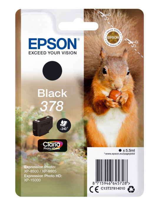 Epson Squirrel C13T37814010 ink cartridge 1 pc(s) Original Standard Yield Black