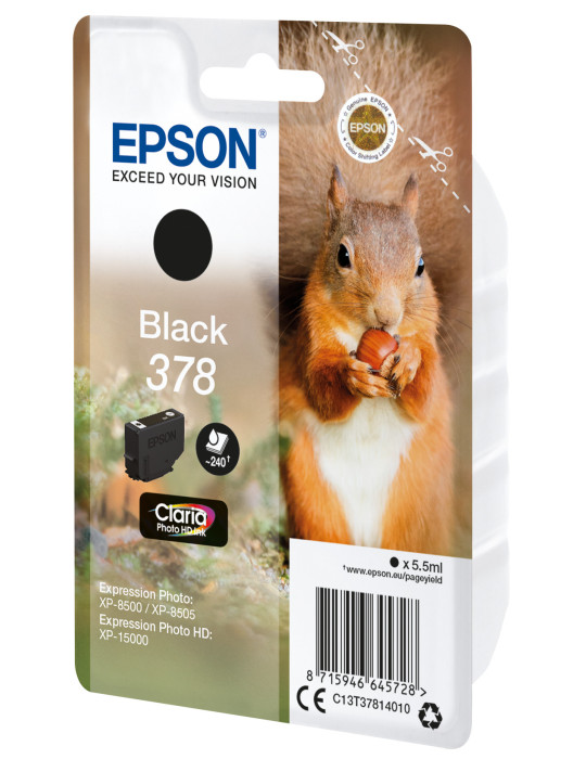 Epson Squirrel C13T37814010 ink cartridge 1 pc(s) Original Standard Yield Black