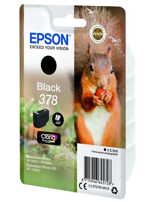 Epson Squirrel C13T37814010 ink cartridge 1 pc(s) Original Standard Yield Black