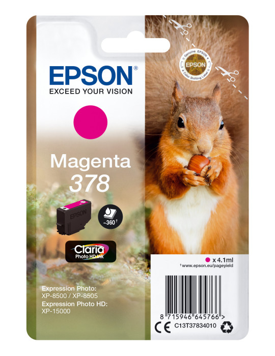 Epson Squirrel C13T37834010 ink cartridge 1 pc(s) Original Standard Yield Magenta