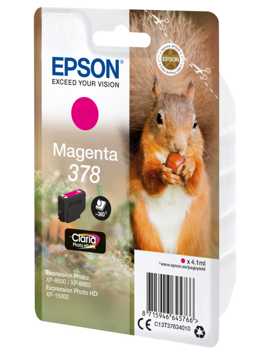 Epson Squirrel C13T37834010 ink cartridge 1 pc(s) Original Standard Yield Magenta