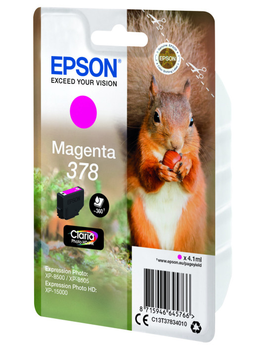 Epson Squirrel C13T37834010 ink cartridge 1 pc(s) Original Standard Yield Magenta