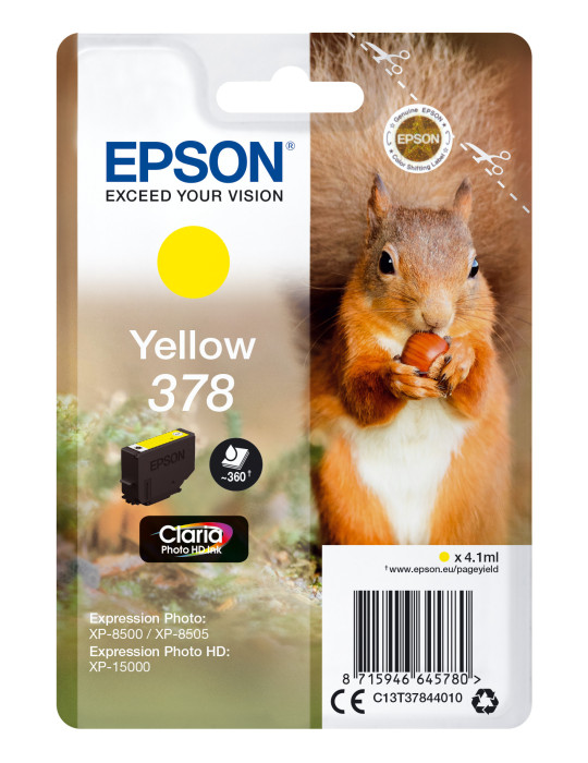 Epson Squirrel C13T37844010 ink cartridge 1 pc(s) Original Standard Yield Yellow