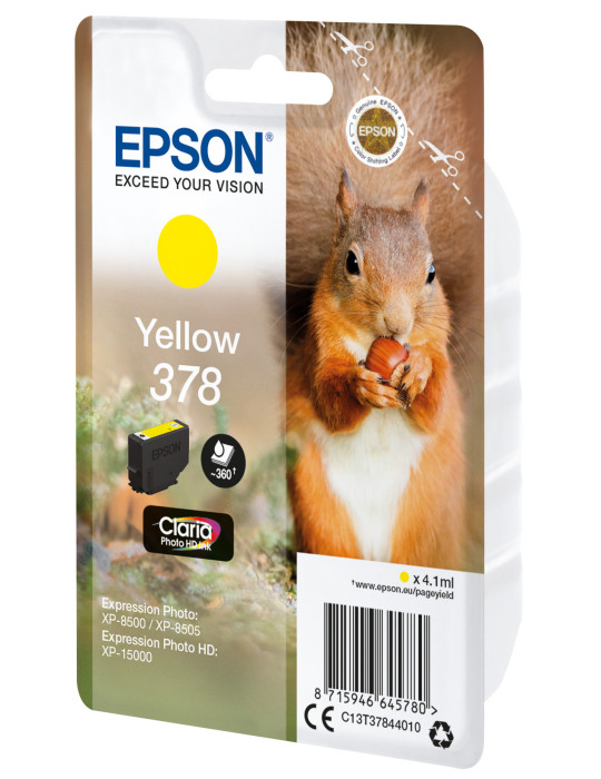 Epson Squirrel C13T37844010 ink cartridge 1 pc(s) Original Standard Yield Yellow