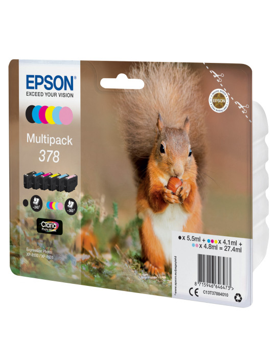 Epson Squirrel Multipack 6-colours 378 Claria Photo HD Ink