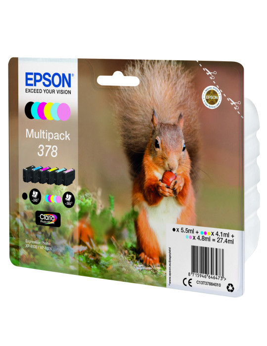 Epson Squirrel C13T37884010 ink cartridge 1 pc(s) Original Standard Yield Black, Cyan, Light Cyan, Magenta, Light magenta,