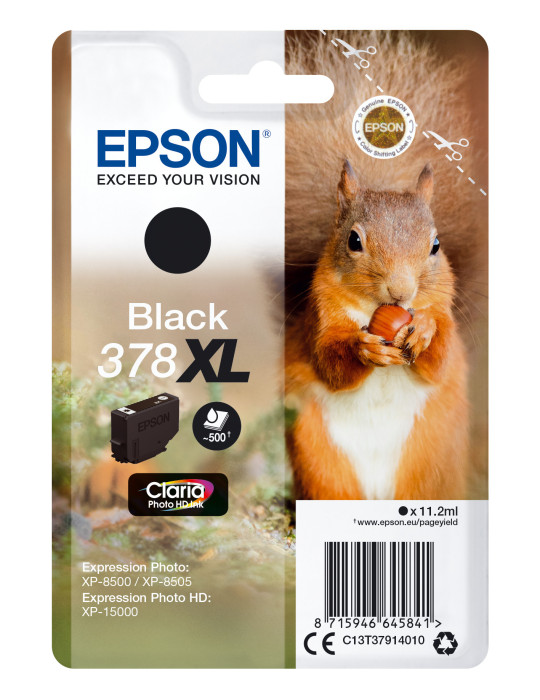 Epson Squirrel C13T37914010 ink cartridge 1 pc(s) Original High (XL) Yield Black