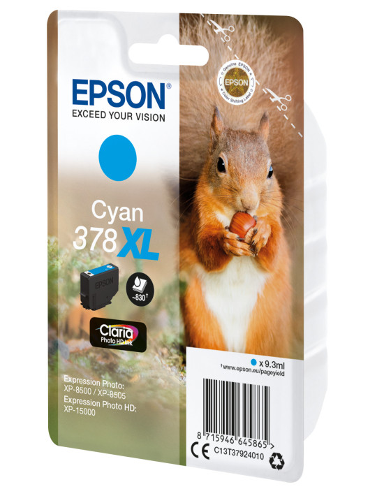 Epson Squirrel C13T37924010 ink cartridge 1 pc(s) Original High (XL) Yield Cyan