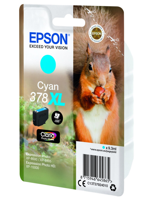 Epson Squirrel C13T37924010 ink cartridge 1 pc(s) Original High (XL) Yield Cyan