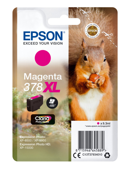 Epson Squirrel C13T37934010 ink cartridge 1 pc(s) Original High (XL) Yield Magenta