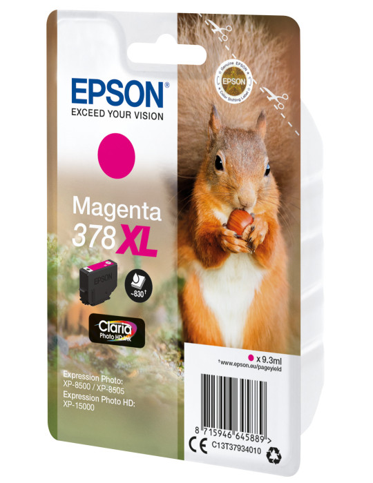 Epson Squirrel C13T37934010 ink cartridge 1 pc(s) Original High (XL) Yield Magenta