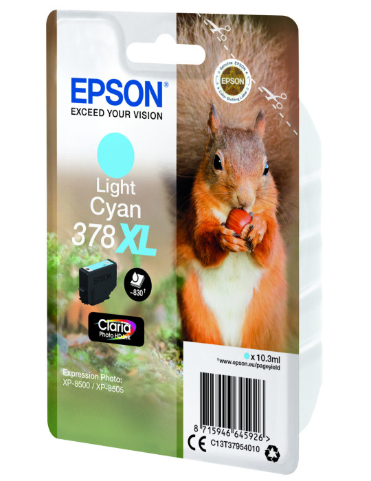 Epson Squirrel 378XL ink cartridge 1 pc(s) Original High (XL) Yield Light Cyan