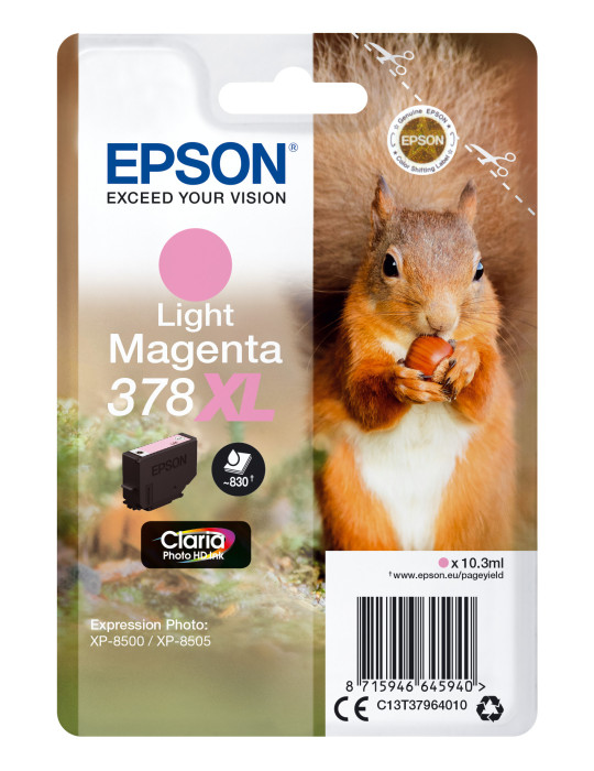 Epson Squirrel 378XL ink cartridge 1 pc(s) Original High (XL) Yield Light magenta