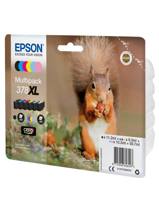 Epson Squirrel Multipack 6-colours 378XL Claria Photo HD Ink